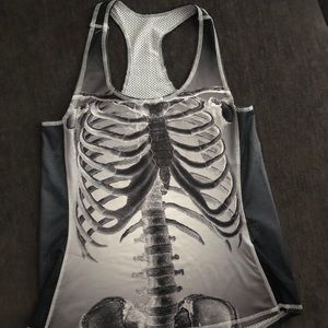 Black milk skeleton workout tank